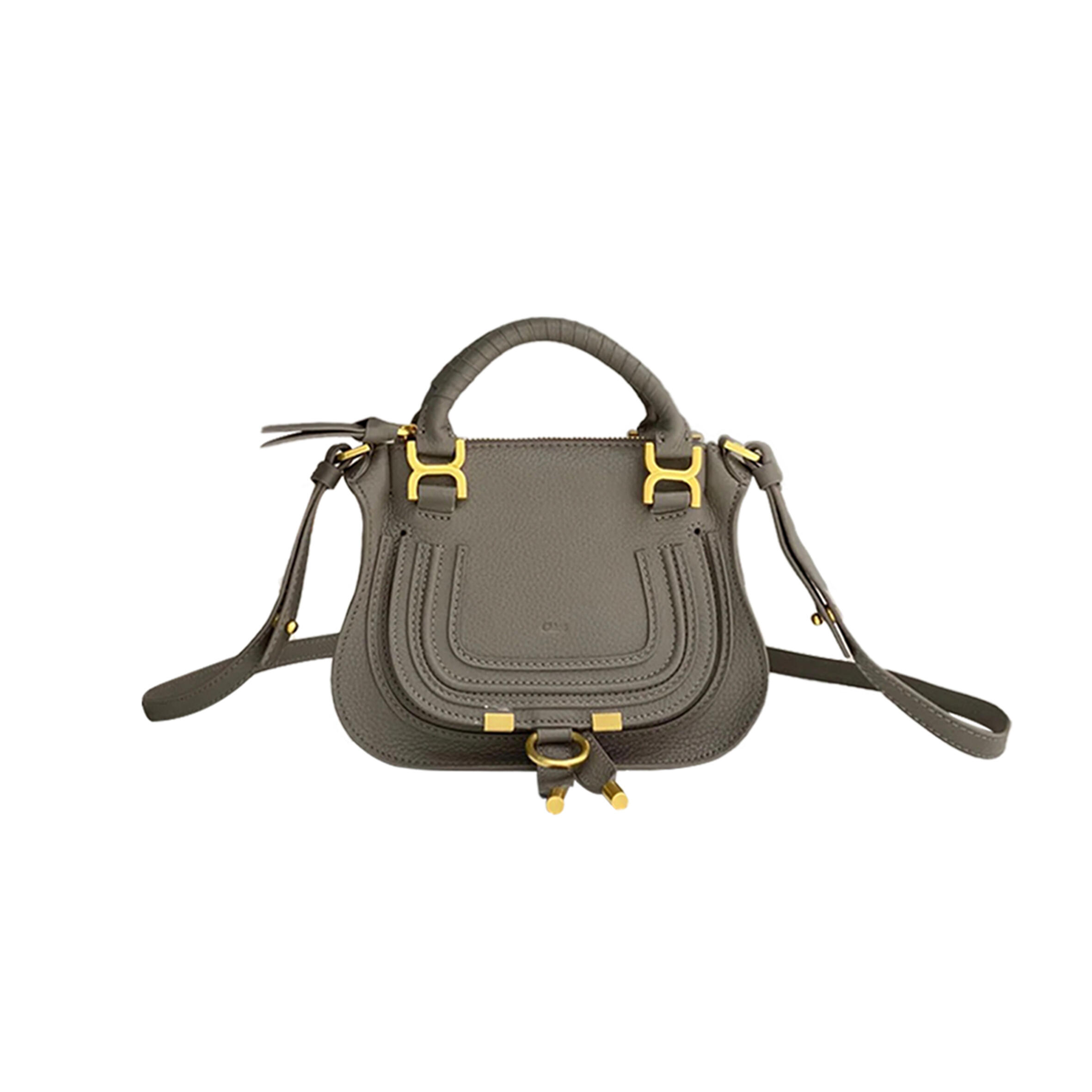CHLOE MARCIE MINI DOUBLE CARRY BAG (21*16*8cm) CHLOE MARCIE MINI DOUBLE CARRY BAG (21*16*8cm)